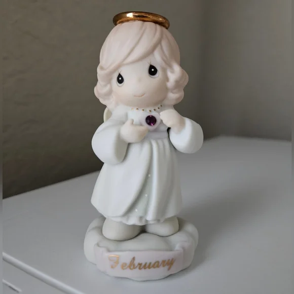Precious Moments February Angel Figurine - Picture 1 of 6